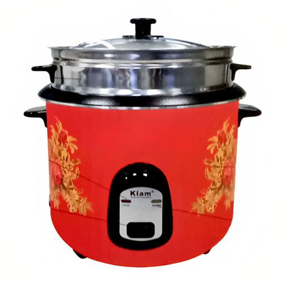 KIAM SFB-5704 Full Body with Glass Lid Rice Cooker - 2.8Ltr