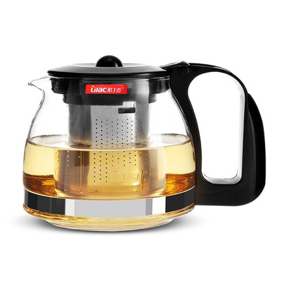 Lilac Heat-resistant Glass Filter Kettle Tea Pot - 700ml