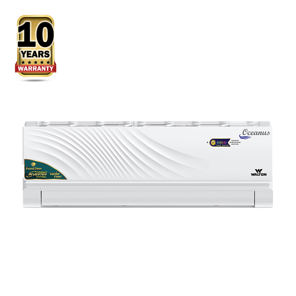 Walton WSIOCEANUS Voice Control-12A Split Type Inverter Air Conditioner - 1 Ton - White 