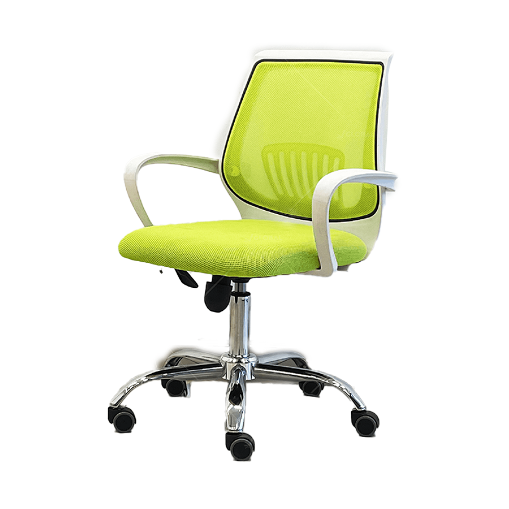 Fabric and Plastic Egg Pro Executive Office Chair - Green and White