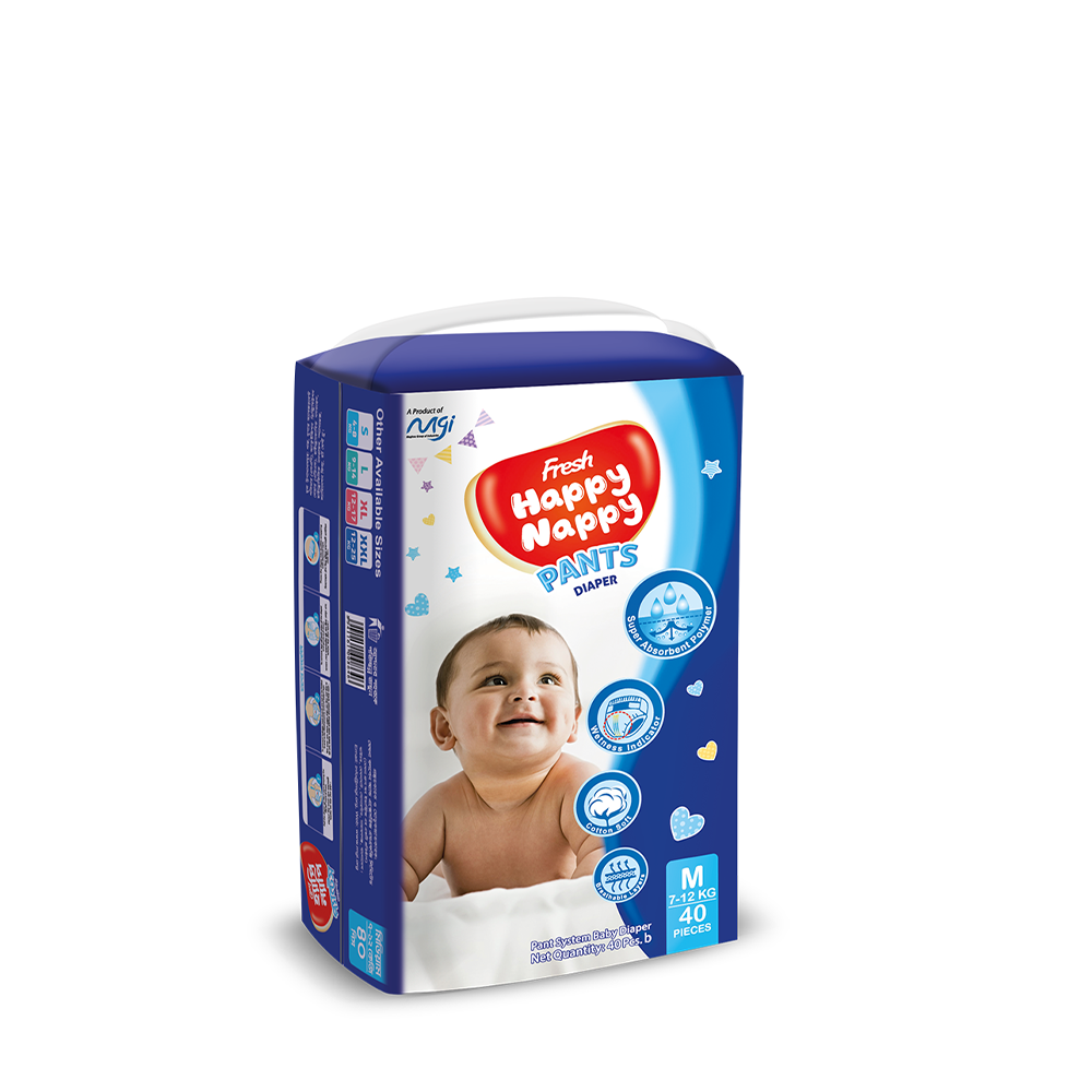 Fresh Happy Nappy Pants Diaper - M - 7-12Kg - 40Pcs