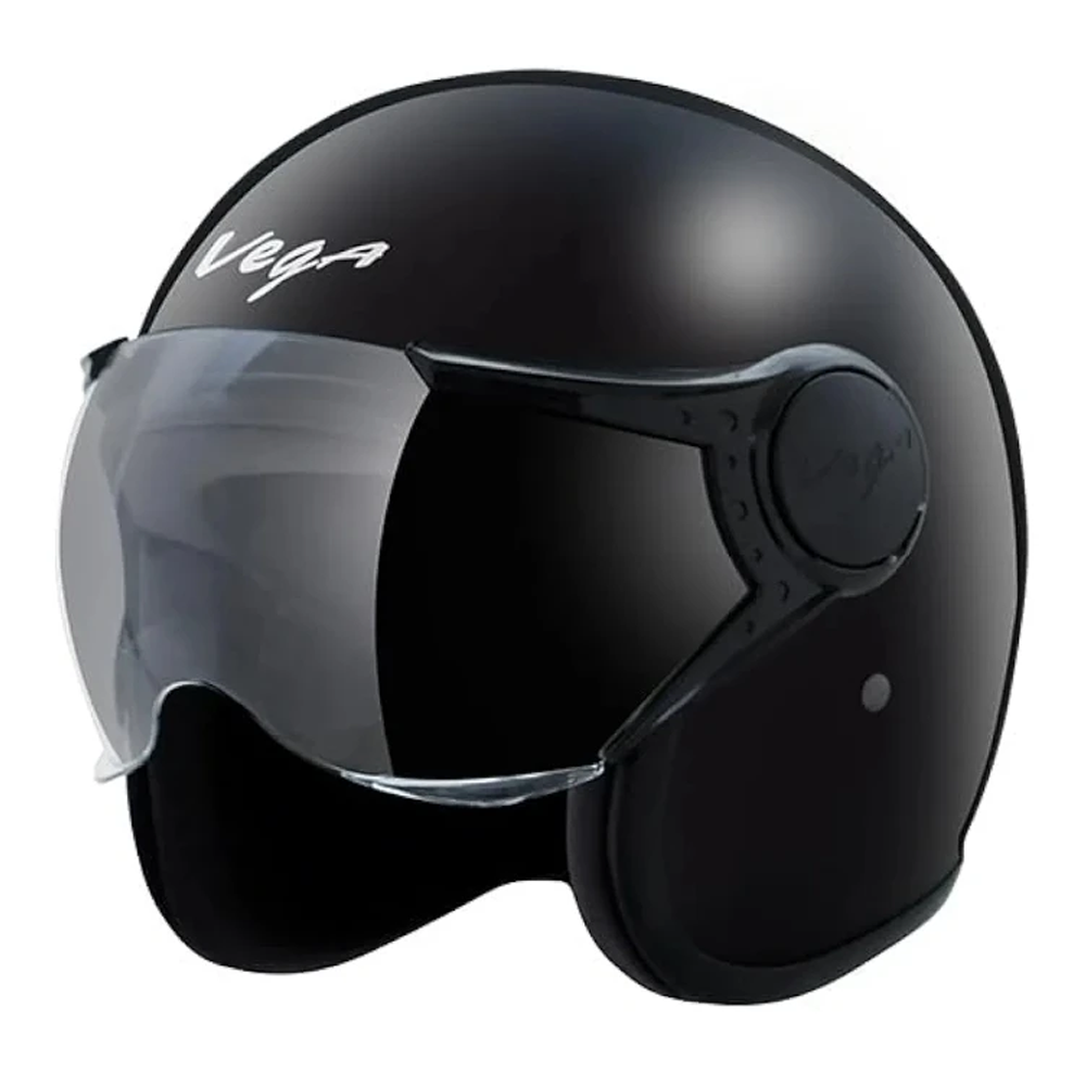 Vega Jeet Half Face Bike Helmet - Black