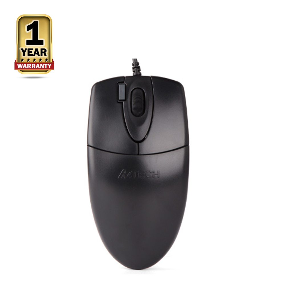 A4TECH OP-620D 2X Click Wired Optical Mouse - Black