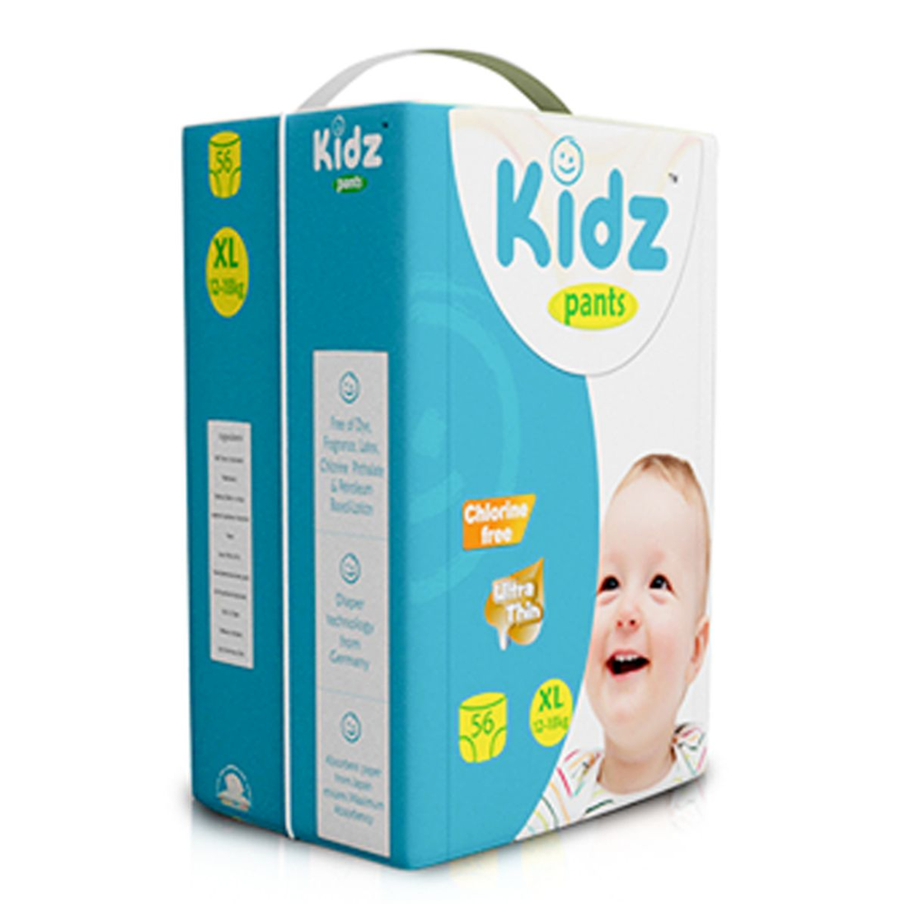 Kidz Baby Pant System Diaper - Extra Large - 12-18 Kg - 56Pcs 