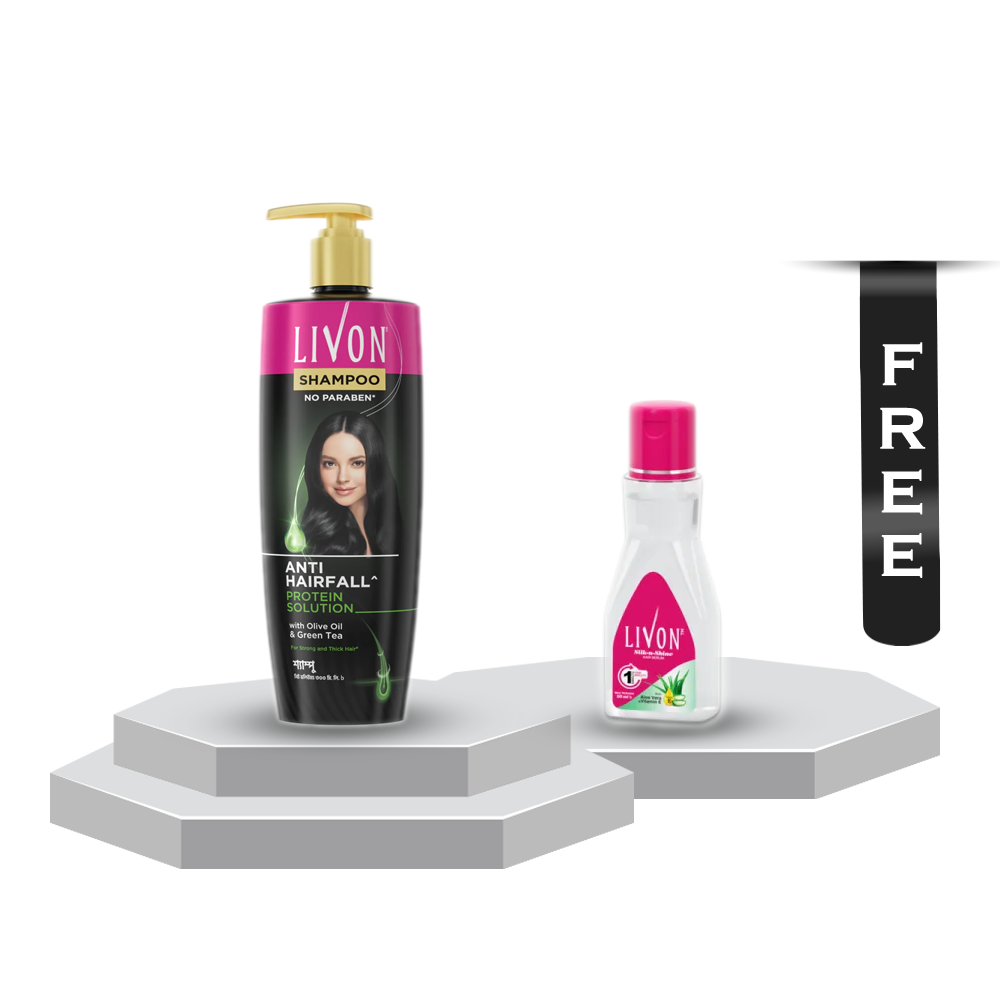 Livon Anti Hairfall Protein Shampoo - 300ml With Livon Hair Serum - 50ml FREE - EMB016