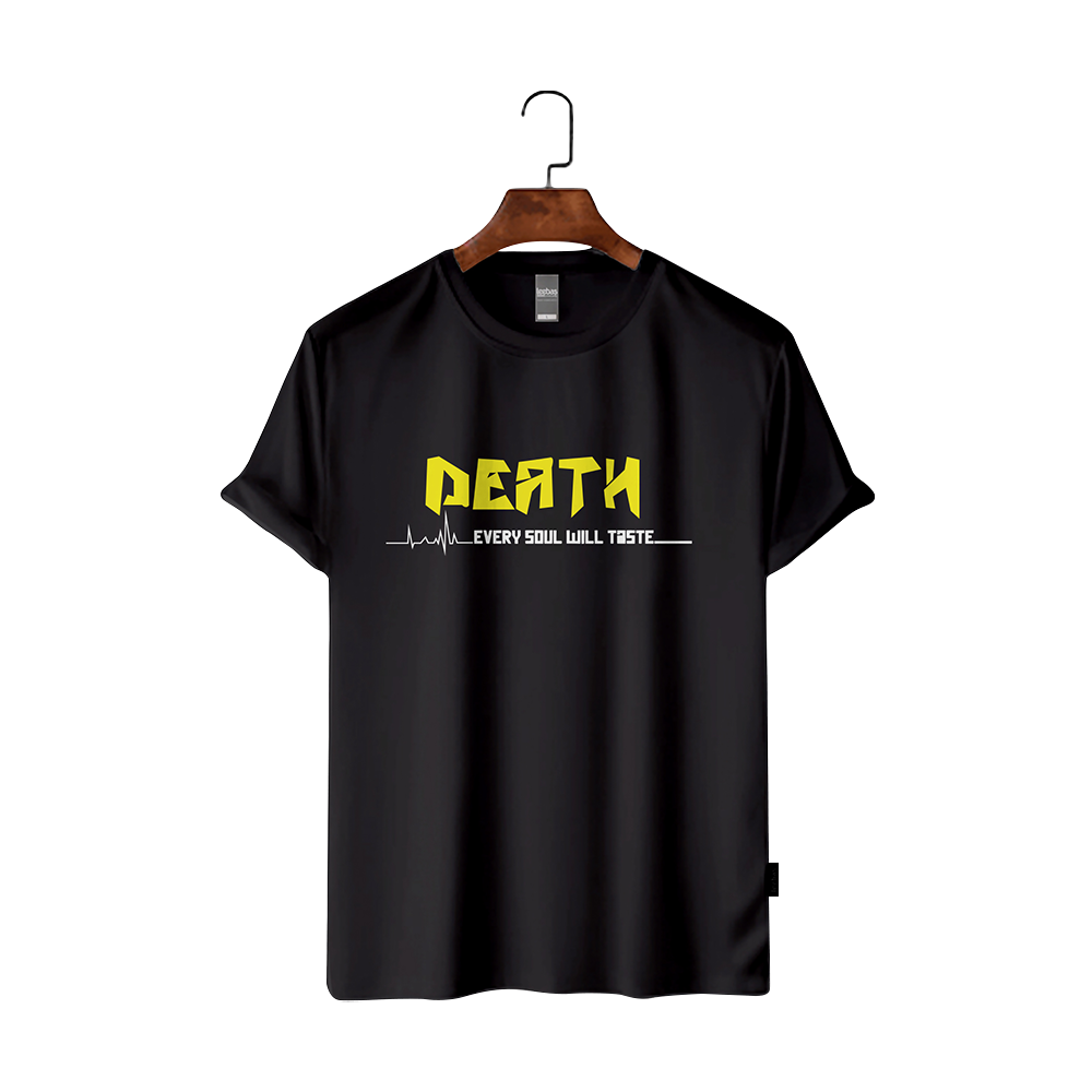 Maxan Cotton Half Sleeve T-Shirt For Men - Death1