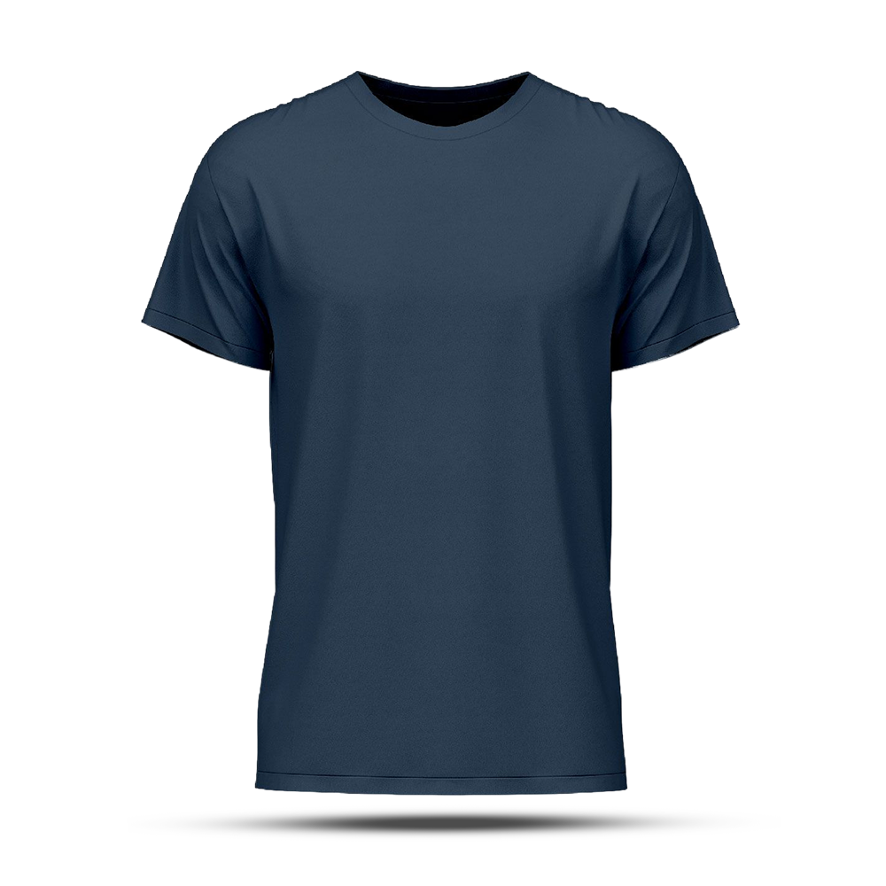 Tempire Cotton Half Sleeve Round Neck T-Shirt - Mid Navy Blue