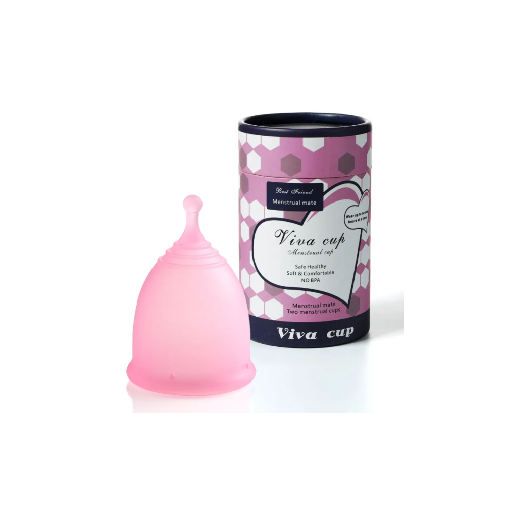 Viva Cup Silicone Reusable Menstrual Small and Large Cup - 20-25ml - Pink and Purple