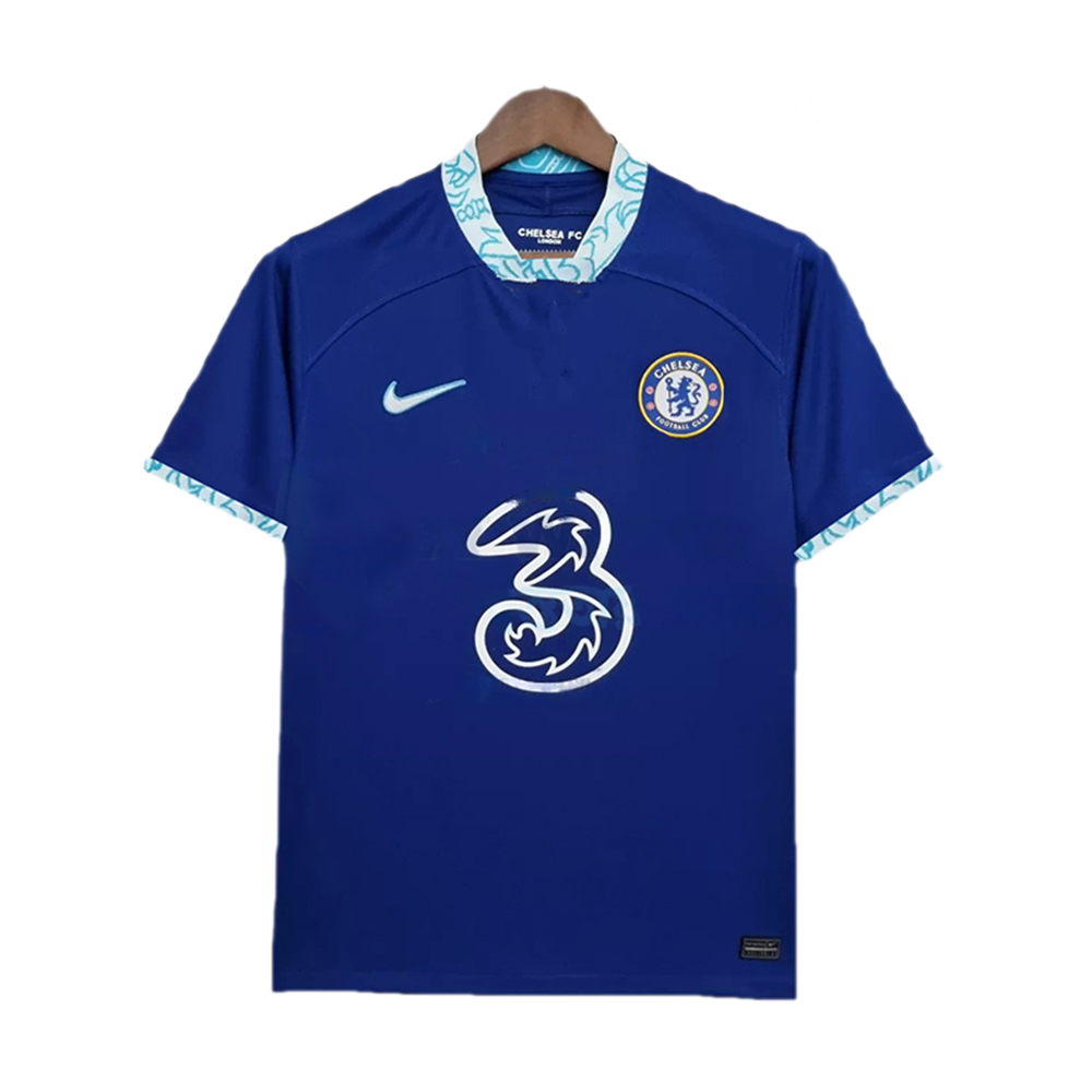 Chelsea Mesh Cotton Short Sleeve Home Jersey For Unisex - Blue - Chelsea H1