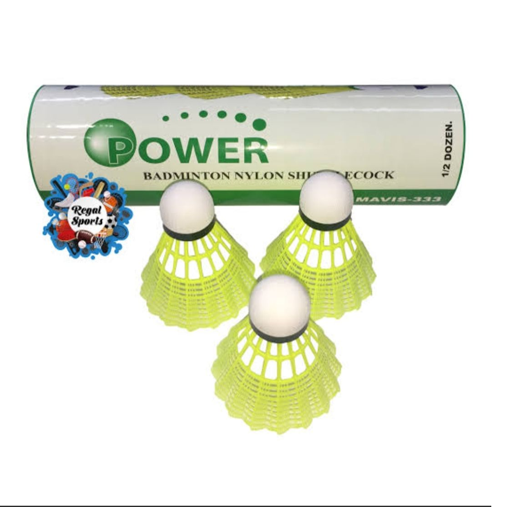 Pack of 6 Pcs Power Mavis-333 Badminton Shuttlecock