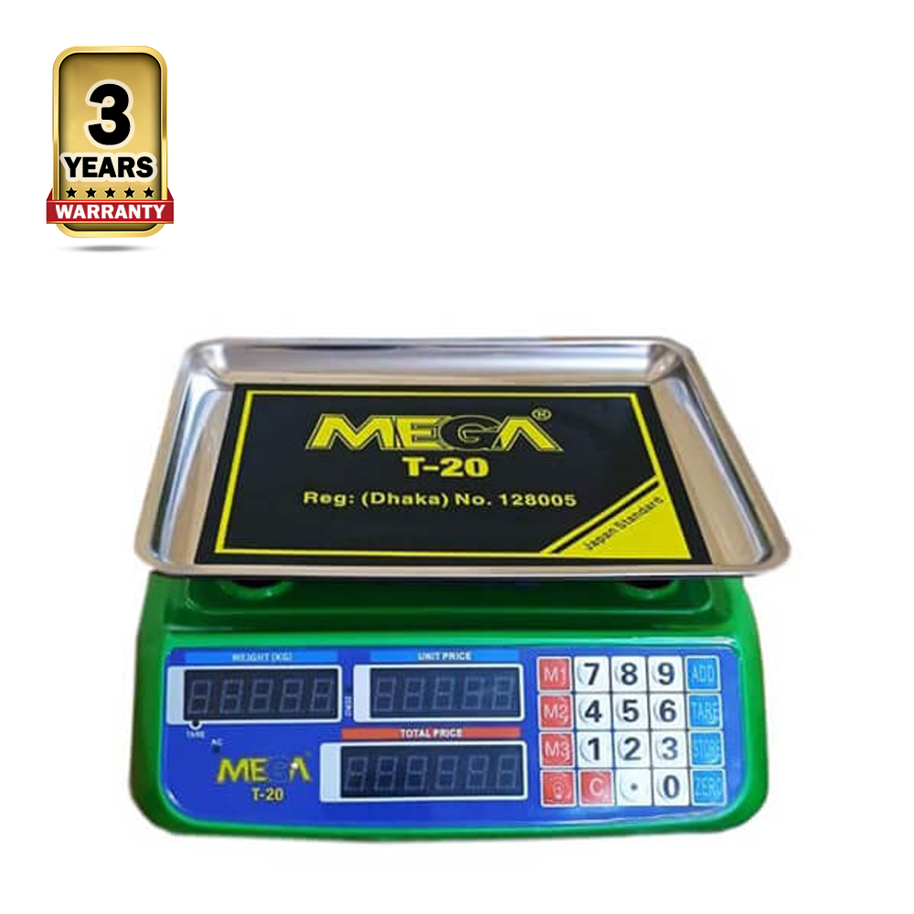 Mega T-20 Digital Weight Scale - 20 Kg