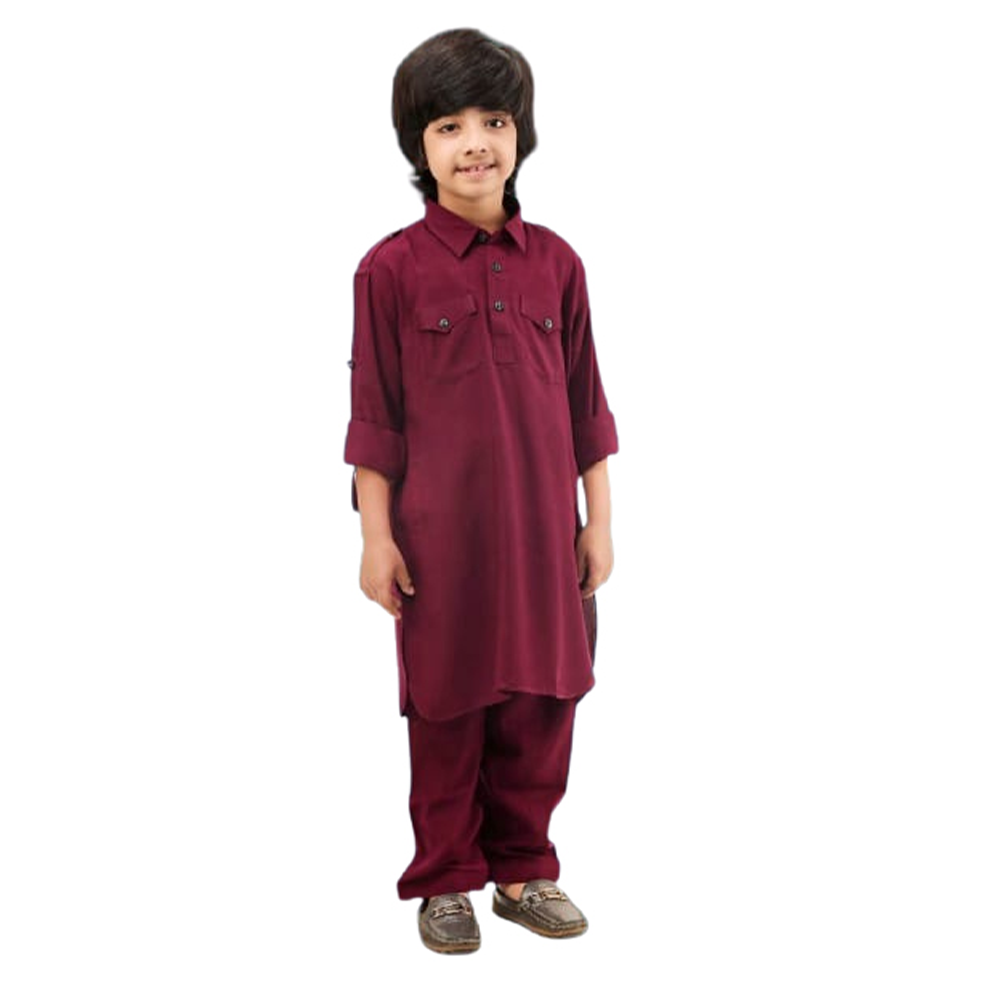 China Lilen Kabli Set for Boys - Maroon - PB-03