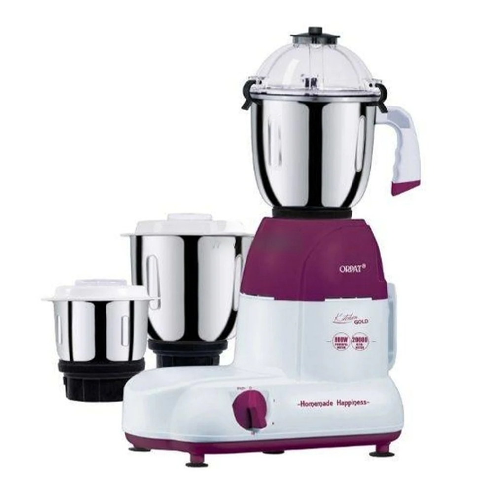 Orpat Homemade Happiness Mixer Grinder - 800W - White And Purple - ox_13