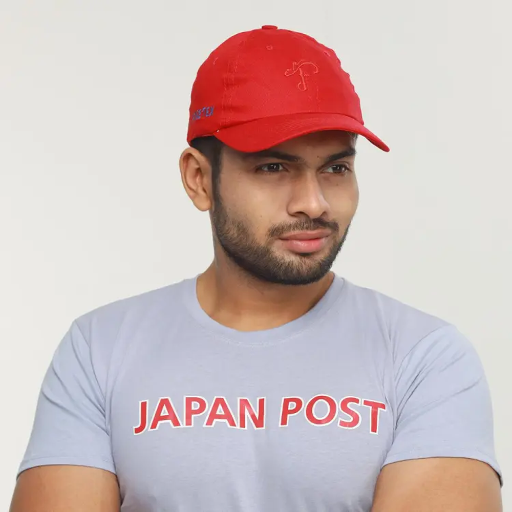 Aristocratic Embroidered Cap For Men - Red