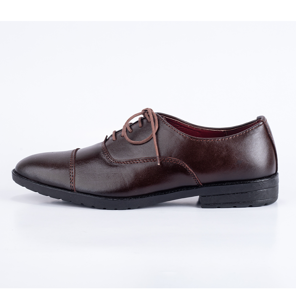 Reno Leather Formal Shoes For Men - Chocolate - RF2039