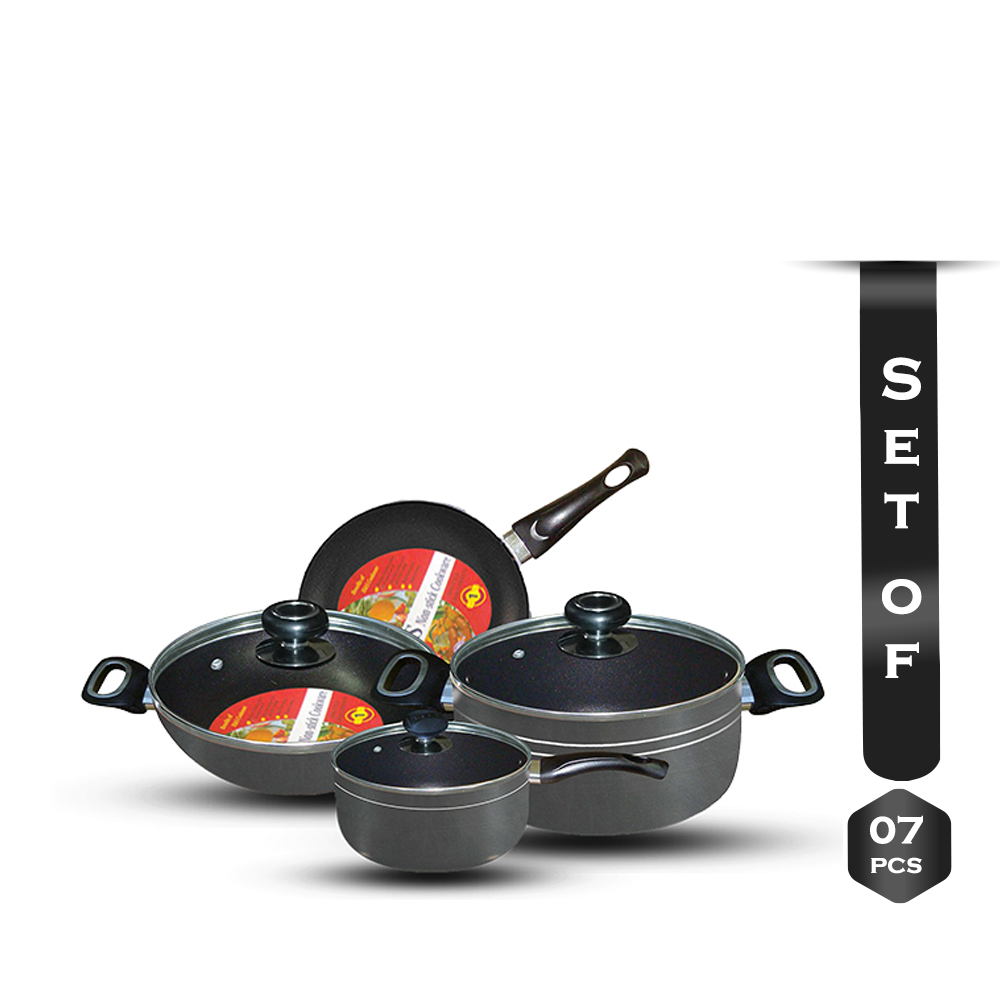 Set Of 7 Pcs Nonstick Cookware