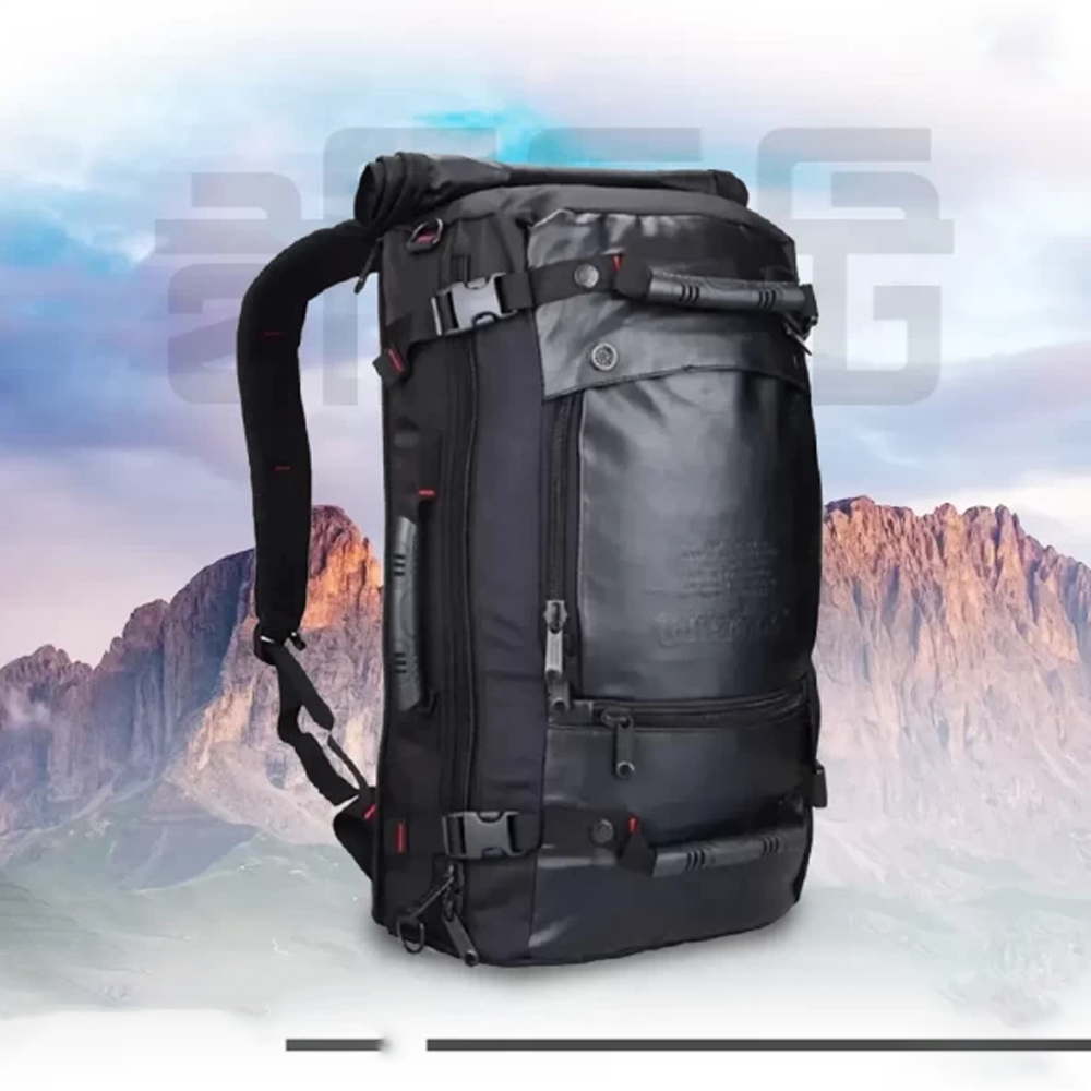 Witzman B2023 Nylon Hiking Travel Backpack - 38 Liter - Black