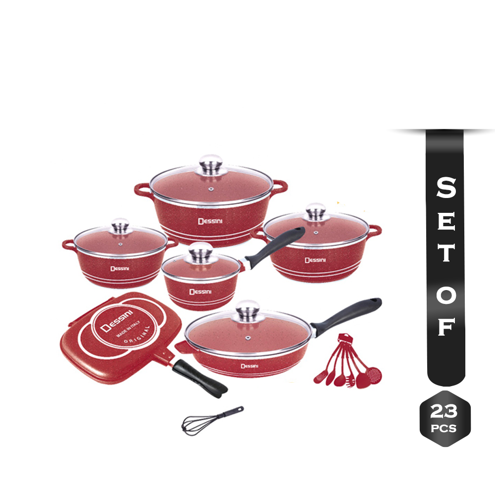 Set of 23 Pcs Disnie Marble Non-Stick Cookware