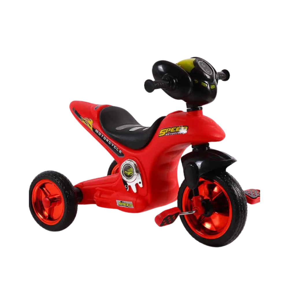Paddle Tricycle For Kids - Red and Black