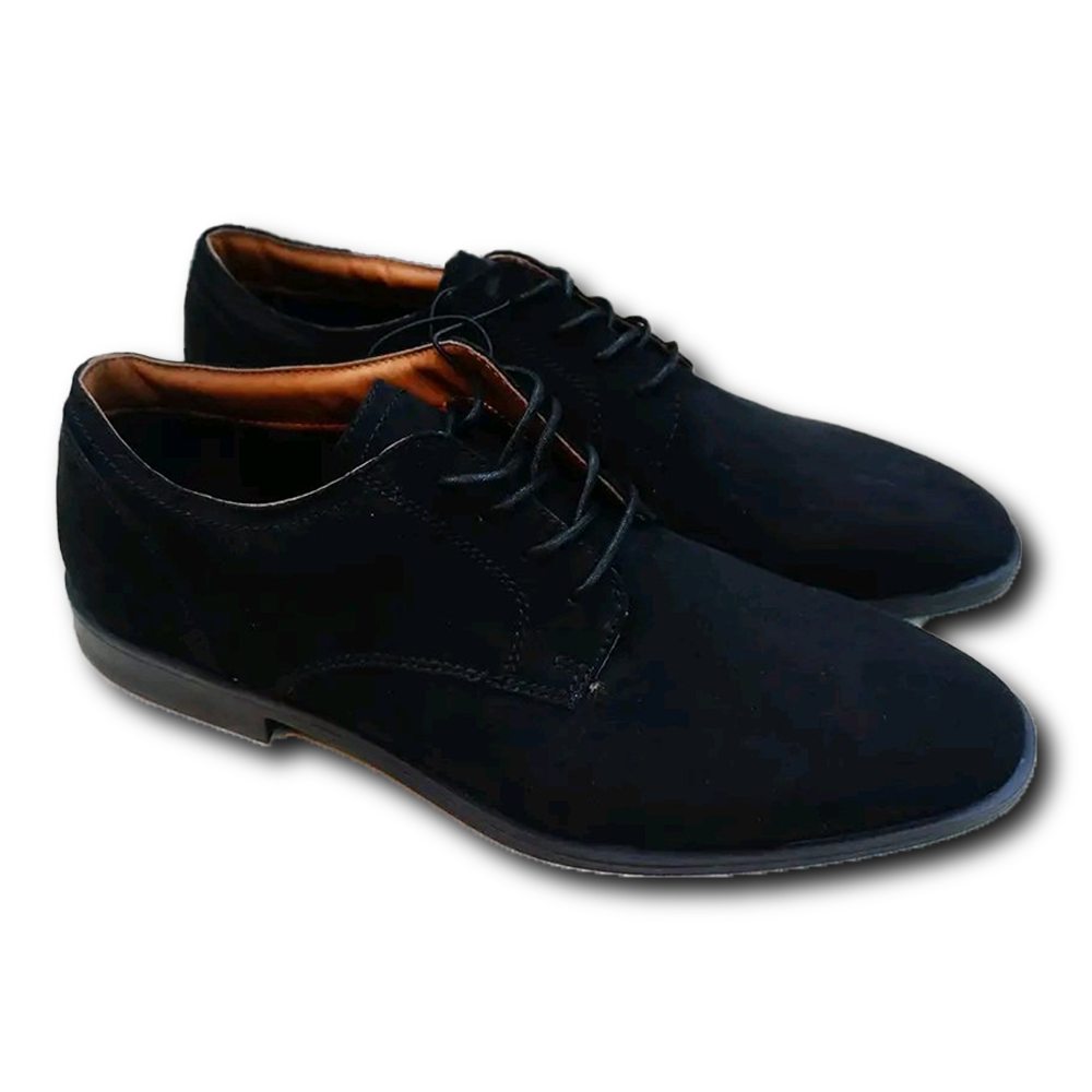 Suede Leather Formal Shoes for Men - Black 
