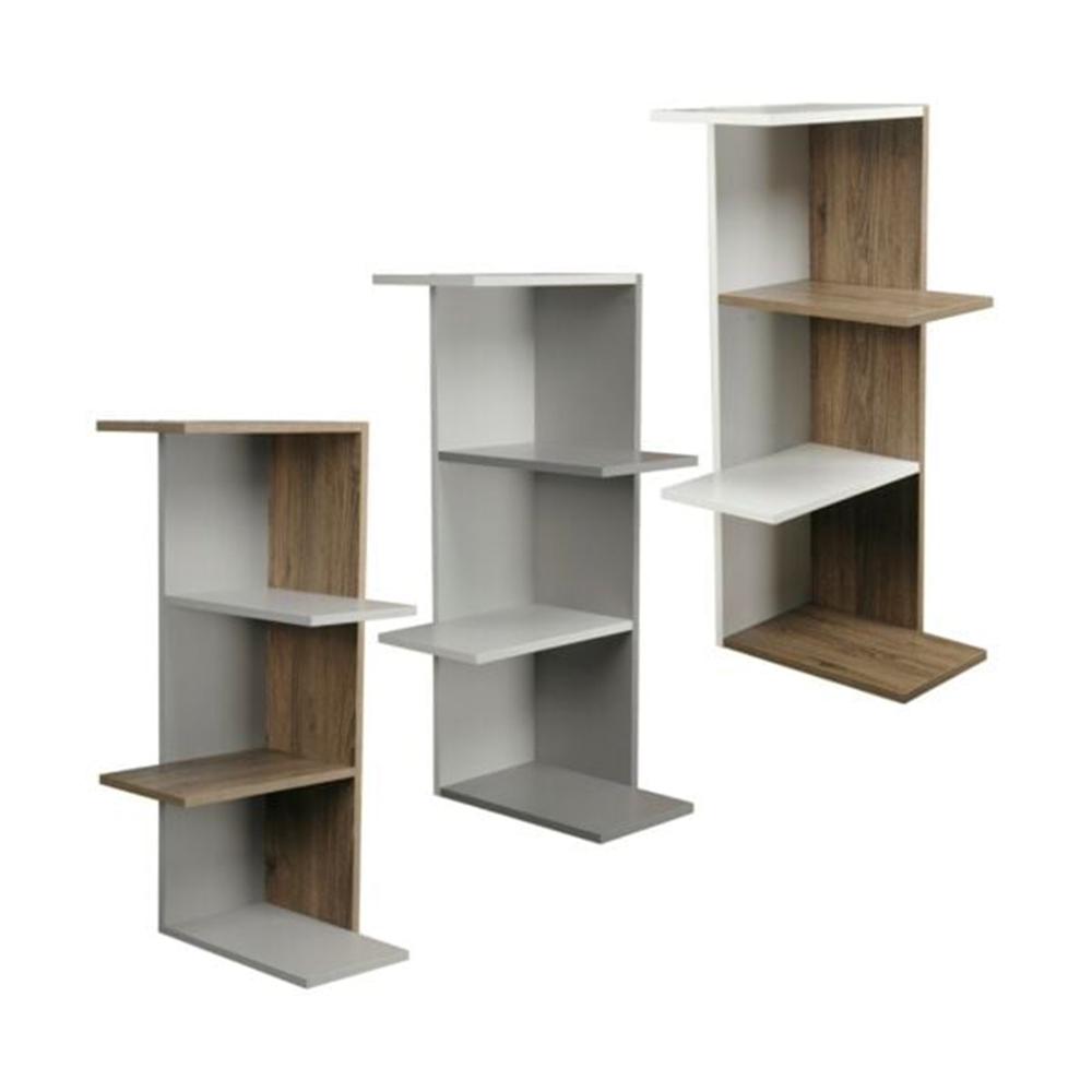 ZNE ZN-SC-01 Laminated Board Corner Shelf - Beech