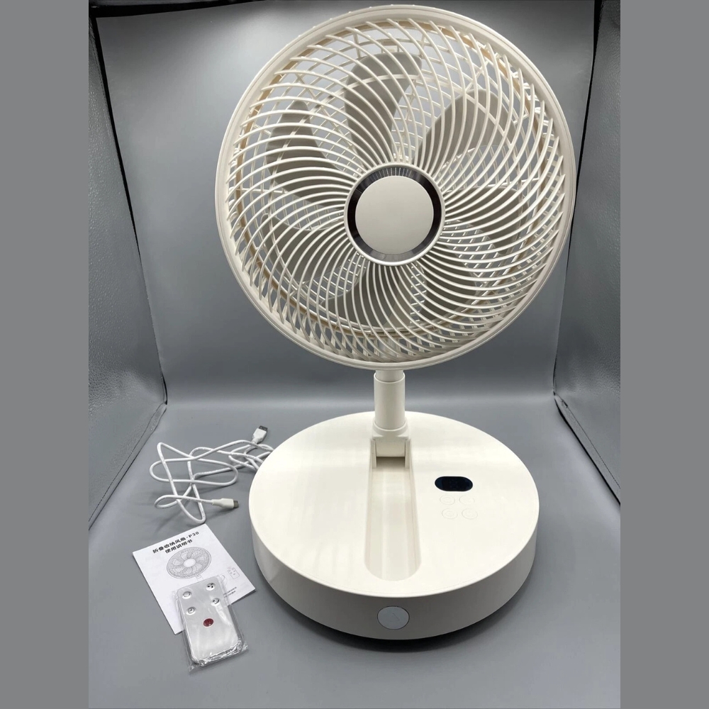 Portable Standing Fan with Remote Control - 8 Inch - White