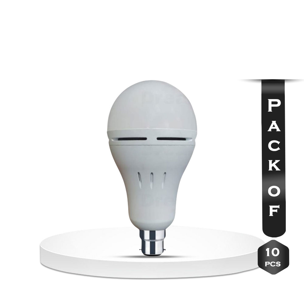 Pack of 10 Pcs Rechargeable IPS Backup LED Bulb - Pin - 20 Watt