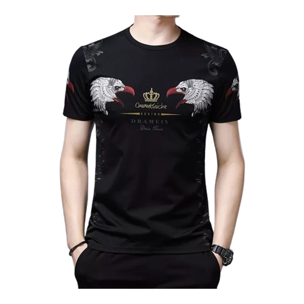 PP T-Shirt For Men - Black - TS-90