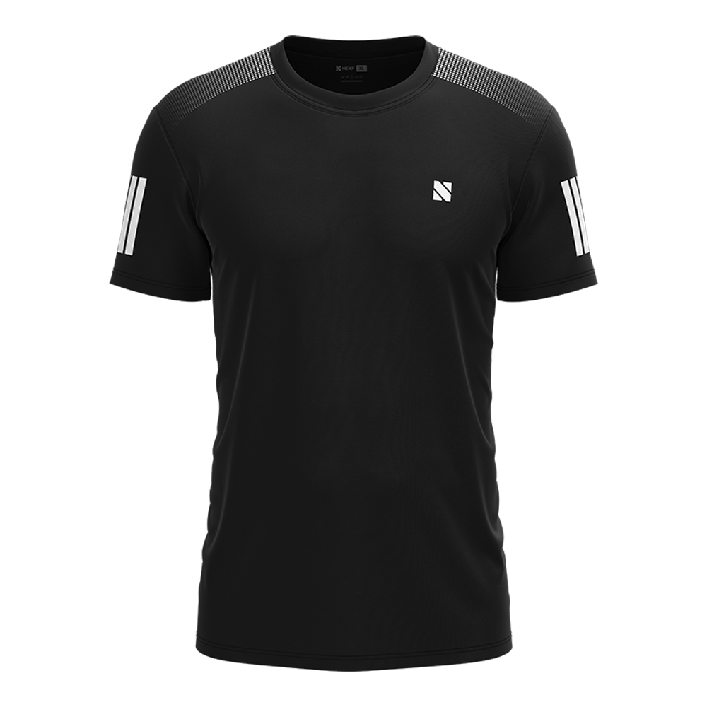 Nexf Mesh Half Sleeve Jersey T-Shirt for Men - Black - NEXF01