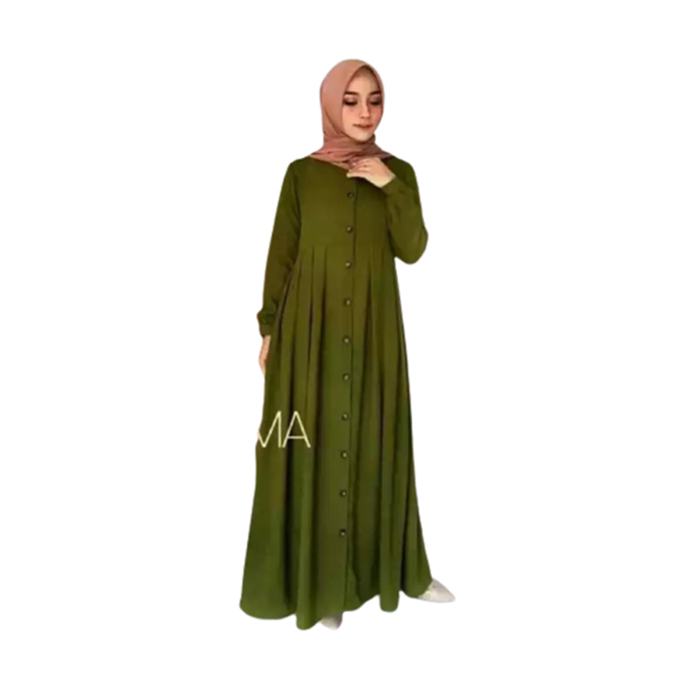 Dubai Cherry Kaima 1 Design Burka For Women - Green - BK-42