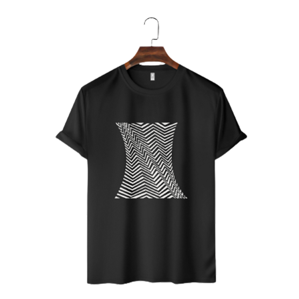 Cotton Half Sleeve T-Shirt For Men - Black - TS-229