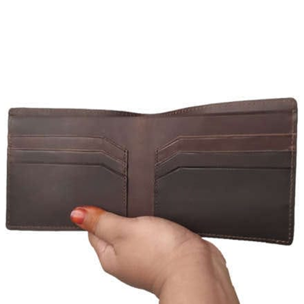 Leather Wallet for Men - Chocolate