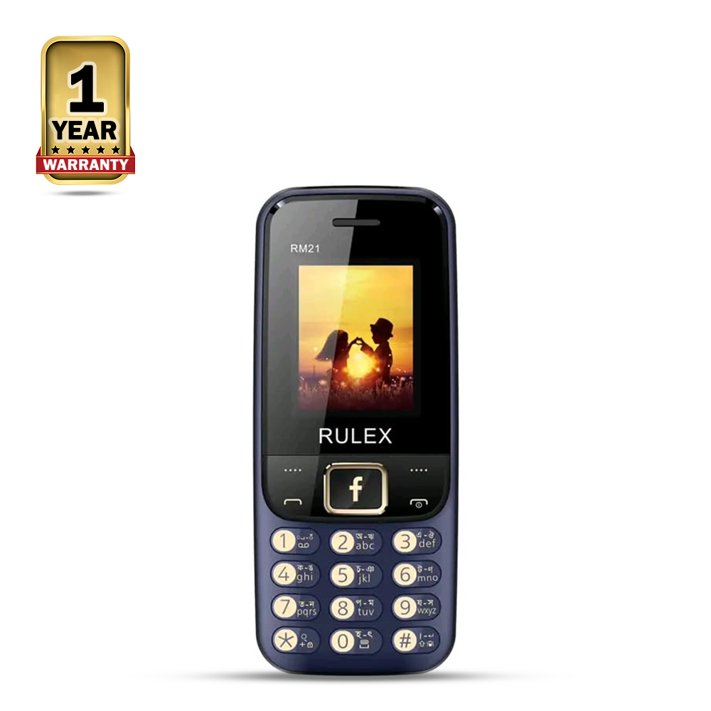 Rulex RM21 Dual Sim Feature Phone - Royal Blue