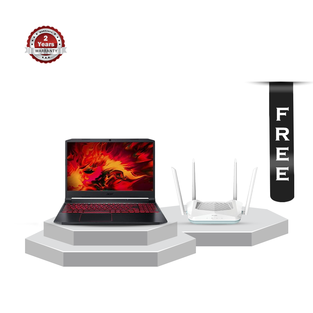 Acer Nitro 5 AN515-45-R4TJ Ryzen 7 5800H - 16GB Ram - 256GB + 1TB HDD SSD RTX 3050Ti 15.6" FHD Laptop With Free D-Link R15 Router