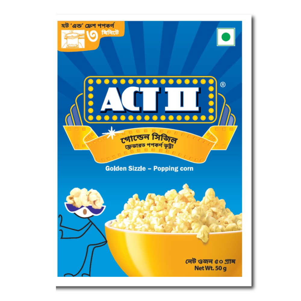 ACT II Golden Sizzle Instant Popcorn - 50gm - AB02