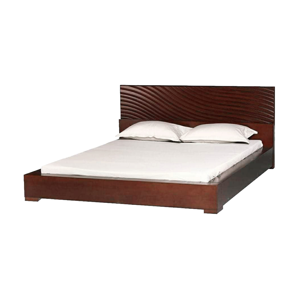 Twin Mart Malaysian Processed Wood Semi Double Size Bed - 4'x7' Feet