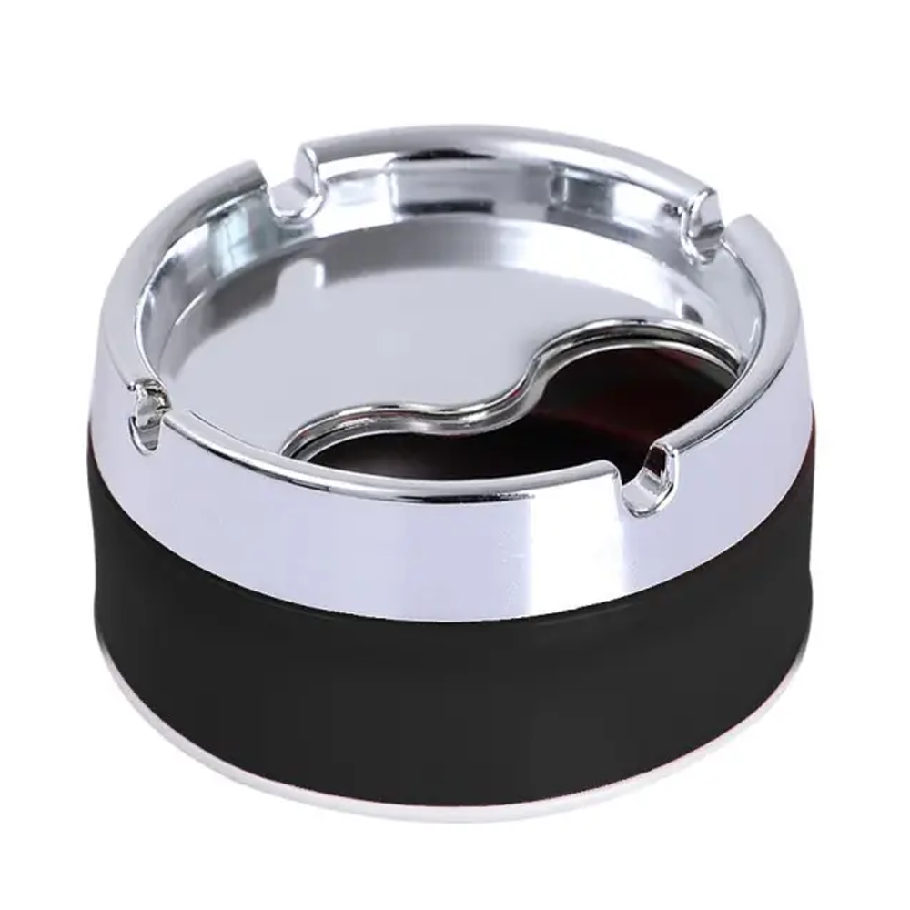 Stainless Steel Rotary Closed Ashtray Multicolor