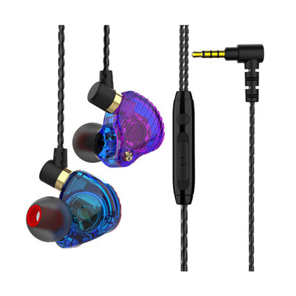 QKZ SK3 Wired Earphone HIFI HD Noise Reduction Earphone - Black