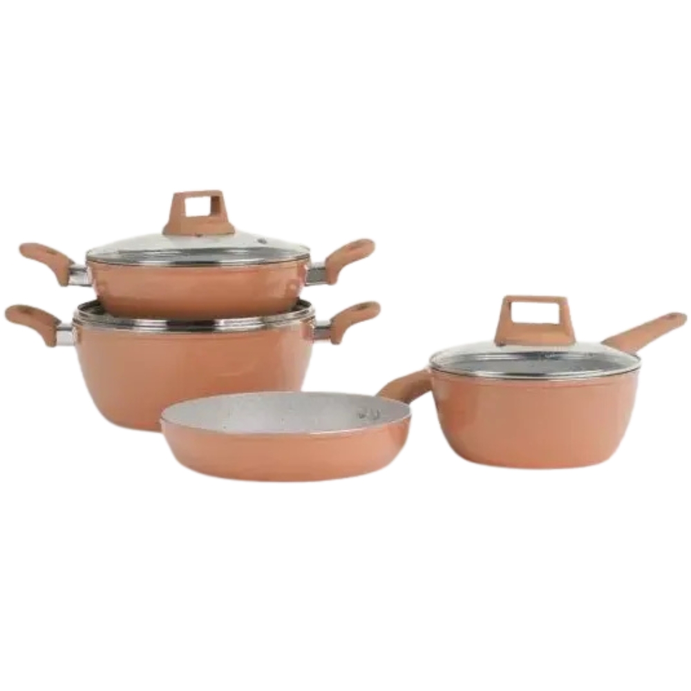 Set of 7 Pcs Kiam Die Casting Non-Stick Pan Ceramic Coated Cookware Set