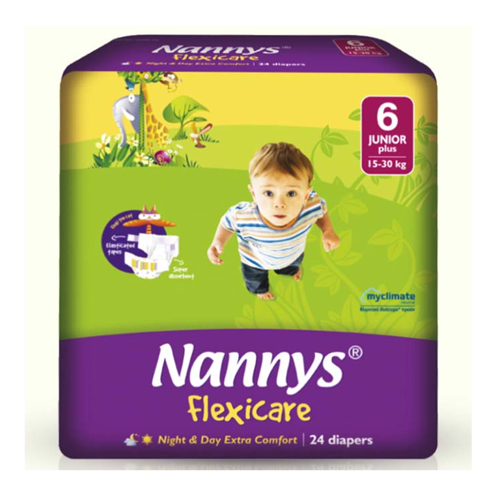 Nannys Flaxicare Junior Plus Diaper - 15 – 30 kg - 24 Pcs