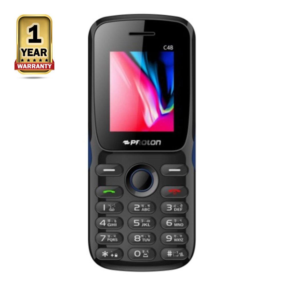 Proton C4B 1.77 Inch Display With Upto 16GB Memory Card Supported Feature Phone - Black