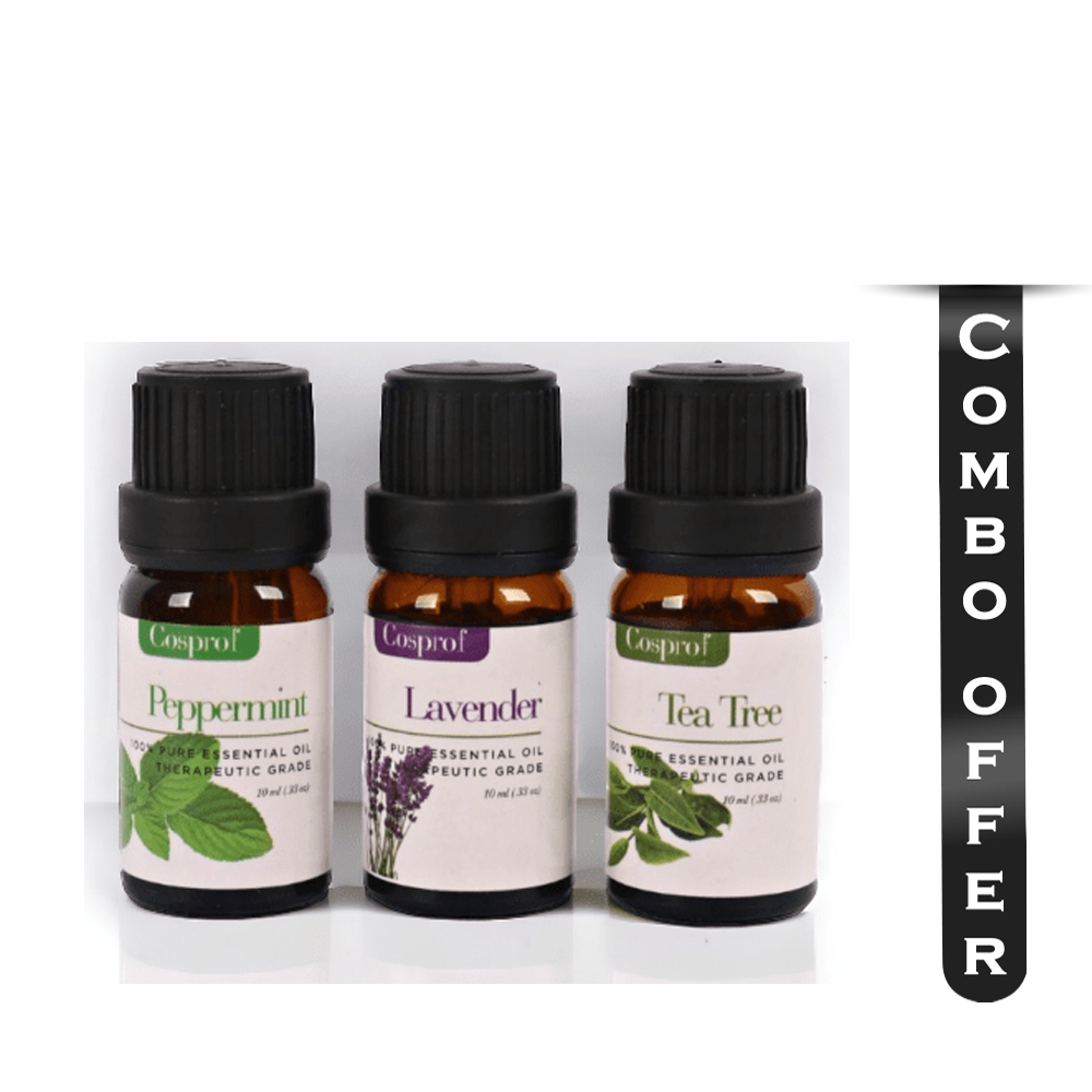 Combo of Lavender Oil - 10ml Peppermint Oil - 10ml And Tea Tree Essential Oil - 10ml
