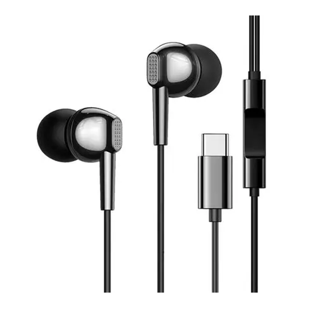 Joyroom JR-EC02 Ben Series Type-C Wired Earphone - Black