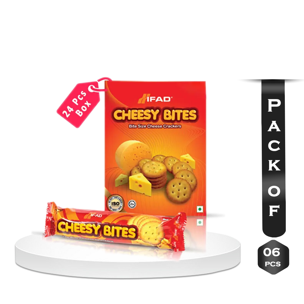 Pack of 6 Pcs Ifad Cheesy Bites Crackers 40gm