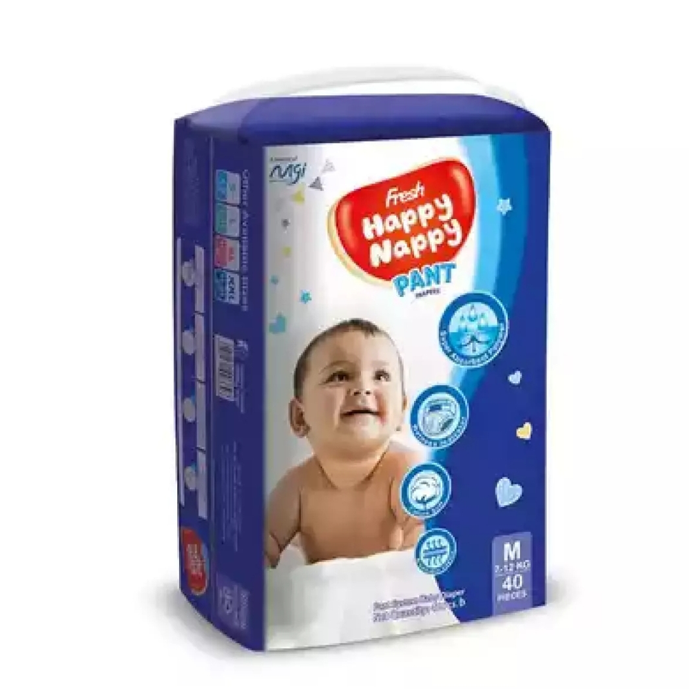 Fresh Happy Nappy Pant Diaper - Medium - 7-12 Kg - 40 Pcs