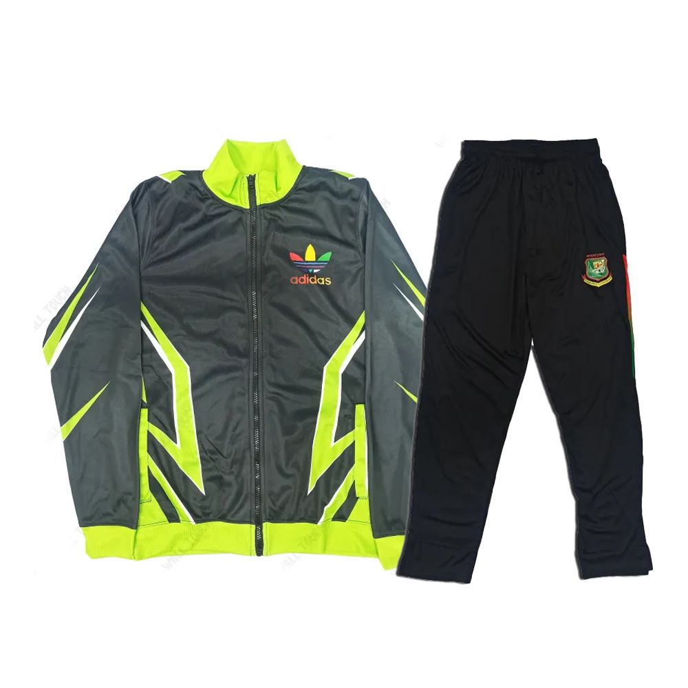 Soft Tracksuit Jacket And Trouser Set For Men - Multicolor - 221475516