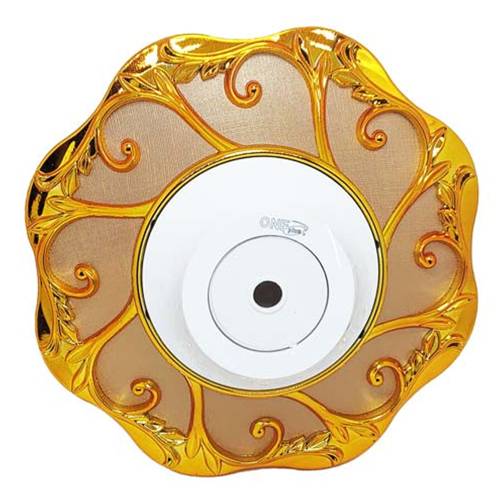 One Plus L5GG Plastic Lamp Ceiling Rose - White and Gold