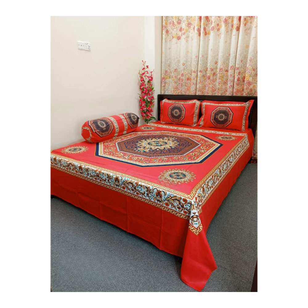 Cotton Bedsheet with Pillow Covers - king Size - 2502003