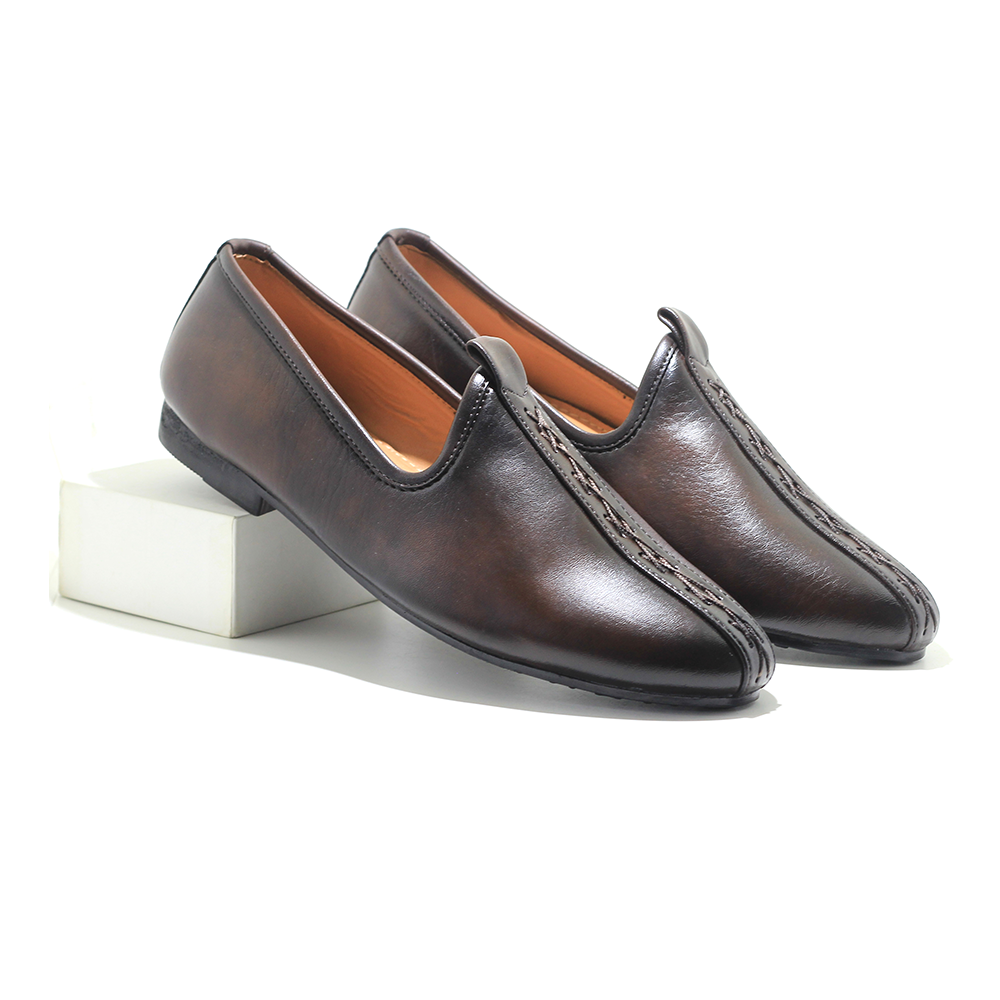 PU Leather Shoe For Men - Coffee - IN380