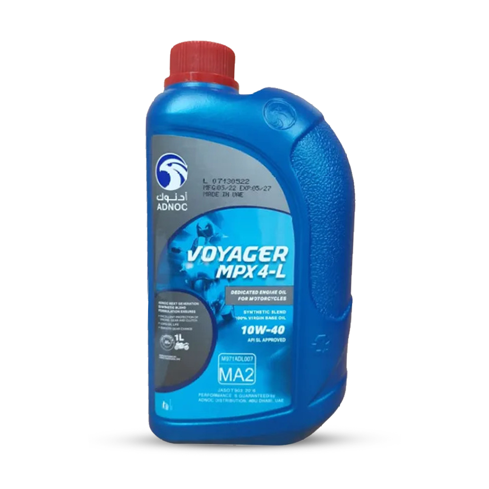 Voyager MPX4-L - SAE 10W-40 API SL/MA2 Synthetic Blend Motor Cycle Engine Oil - 1 Litre